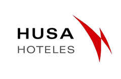 Logotipo del cliente de Luxcambra con nombre Husa Hoteles