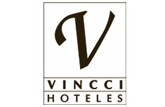 Logo client Luxcambra avec nom Vincci Hoteles